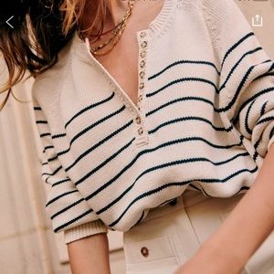 LÉONTINE JUMPER ecru/navy